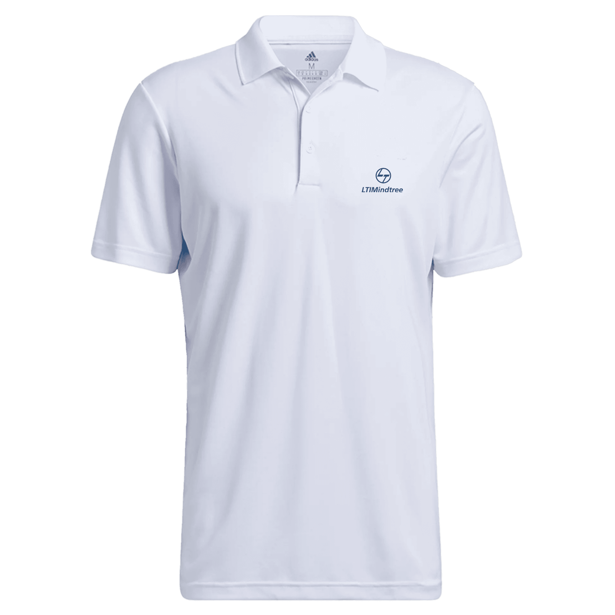 Adidas Men Solid Polo Neck White T Shirt