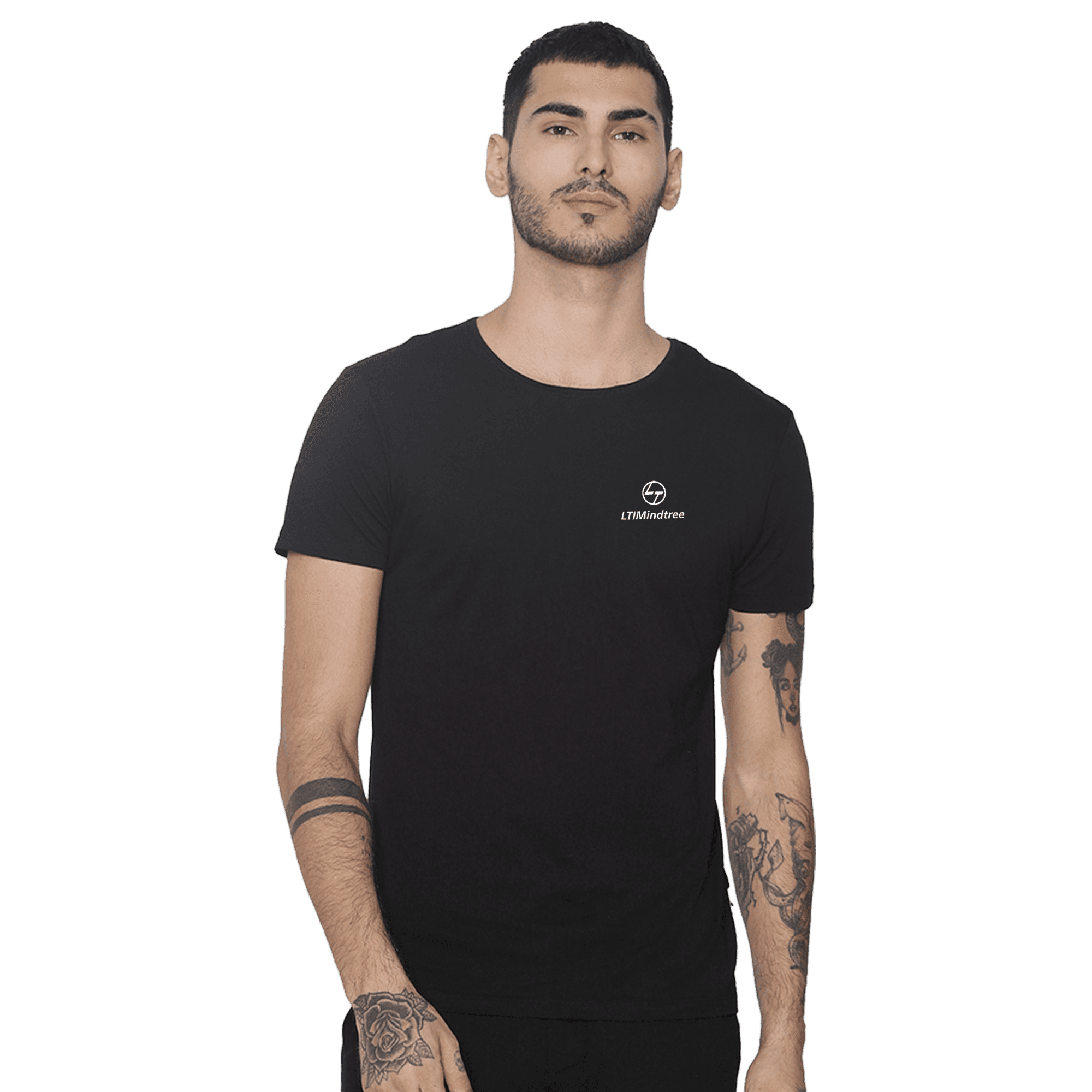 Jack and Jones Jesper Men Round Neck T Shirt - Black