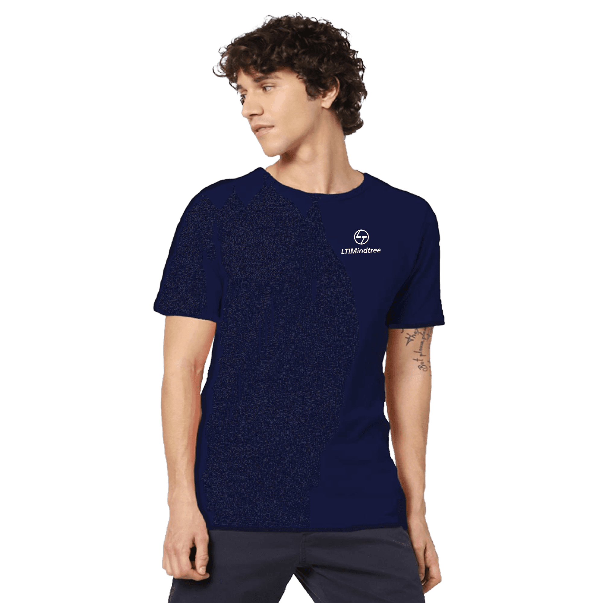 Jack and Jones Jesper Men Round Neck T Shirt - Navy Blue