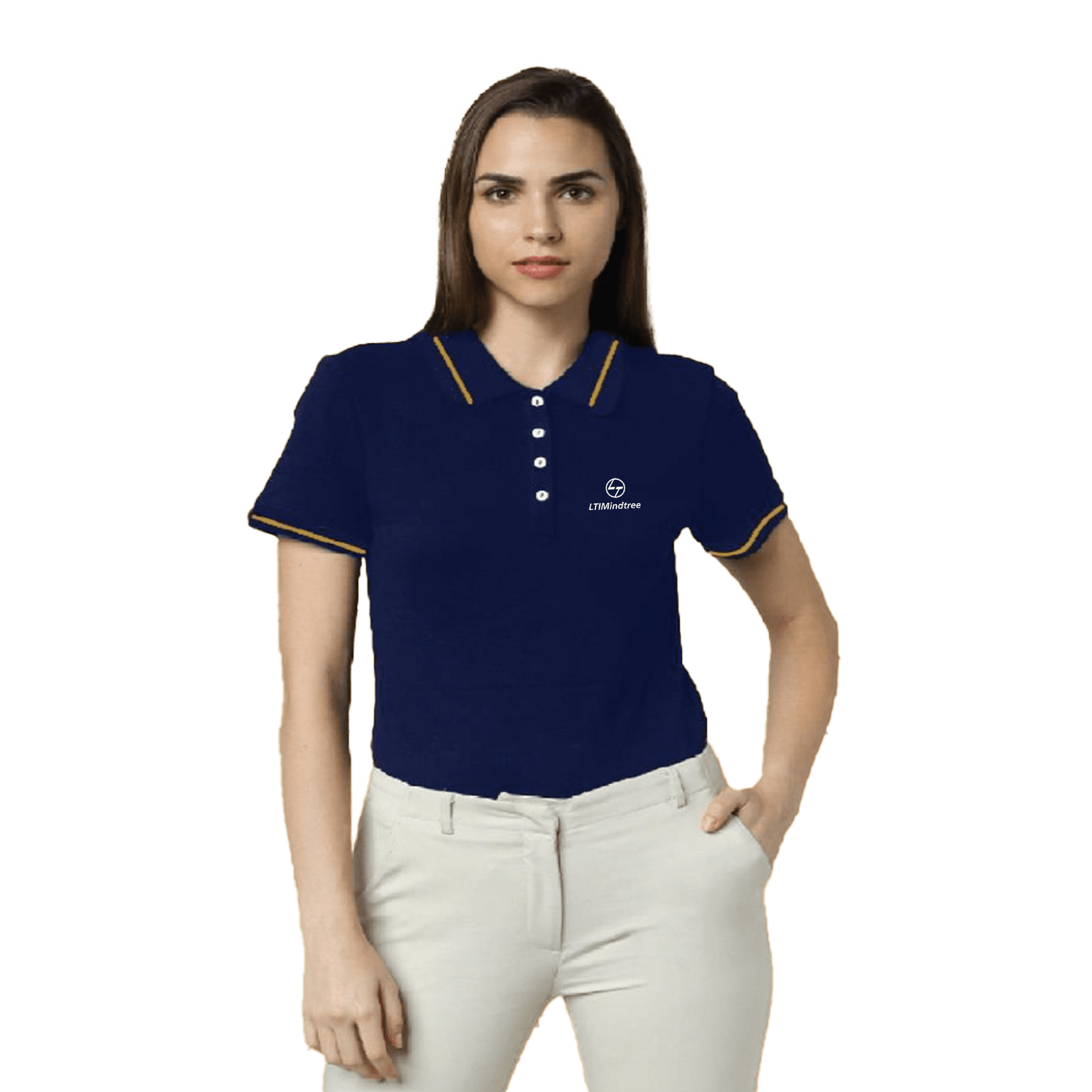 Vero Moda Tipping Polo Women T-Shirt Navy Blue